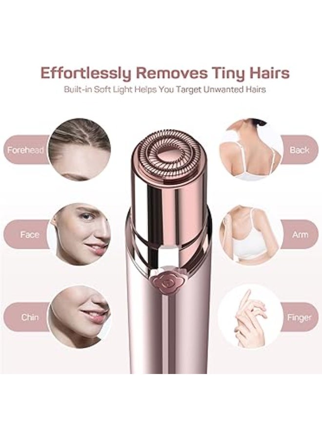 جوريلاتكس أداة إزالة شعر الوجه للنساء، شفرات ماكينة حلاقة كهربائية للوجه والذقن والشفة العليا والشعر الخفيف تتضمن 2 × رؤوس بديلة، ماكينة حلاقة للنساء - Image 3